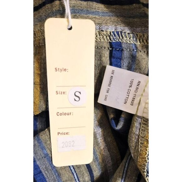 NWT - Lucy Paris Button Down Random Thread 100% Cotton Shirt - Size S